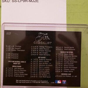1995 Fleer Corp® Flair '95™ Checklist Baseball Card 380-432
